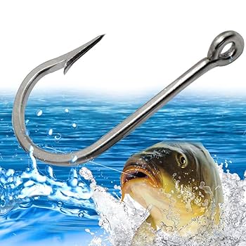 Amazon | ステンレススチール 釣り針 海水 マグロフック 釣り